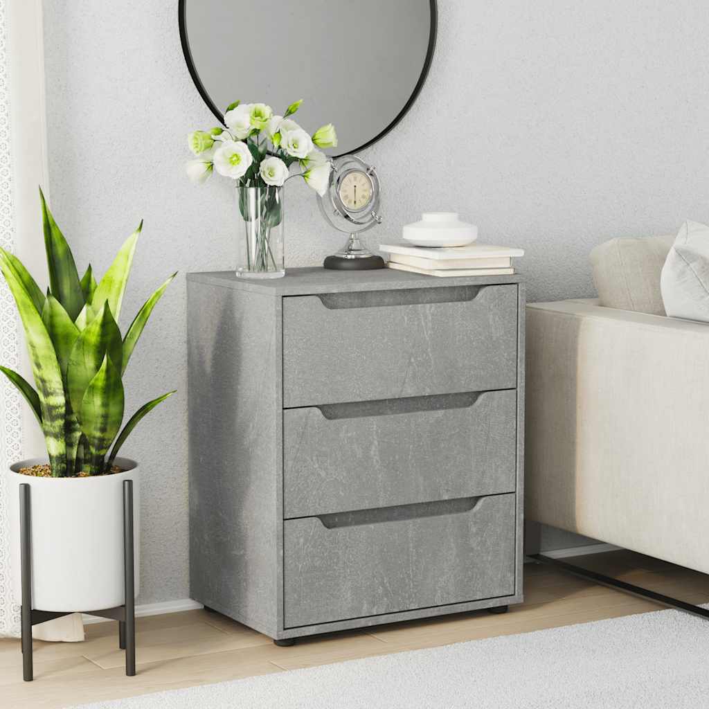 Sideboard VISNES Concrete Grey 60x40x73 cm Engineered Wood
